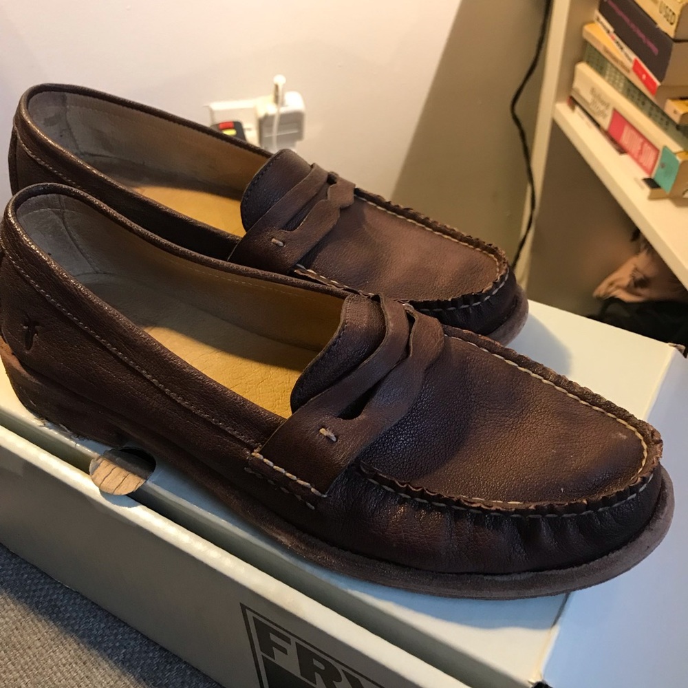 Frye Otis Penny Loafers, black, 8.5